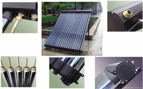 优质出口真空管太阳能集热器,分体太阳能热水器,斜屋面集热器solarkey